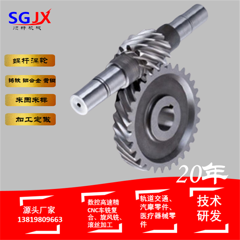 專業定製小模數蝸輪蝸杆加工