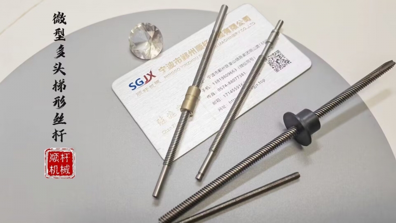 微型多頭梯形絲杆直徑3，4，5精密細小絲杆銅POM螺母