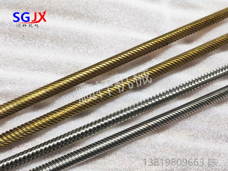 生產正反牙梯形絲杆  銅 不（bú）鏽（xiù）鋼左右旋多頭絲杠