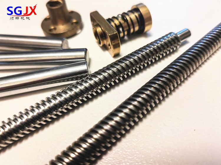 3D打印機T型絲杆T82導程2絲杆步進電機梯形絲杆配螺母長（zhǎng）度任意切割