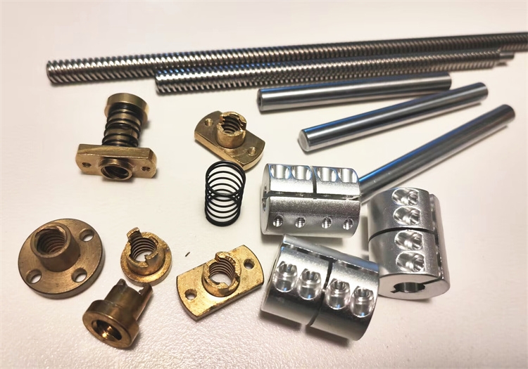 3D打印機T型（xíng）絲杆T88螺（luó）距2絲杆步進電機梯形絲杆配螺母長度任意切割