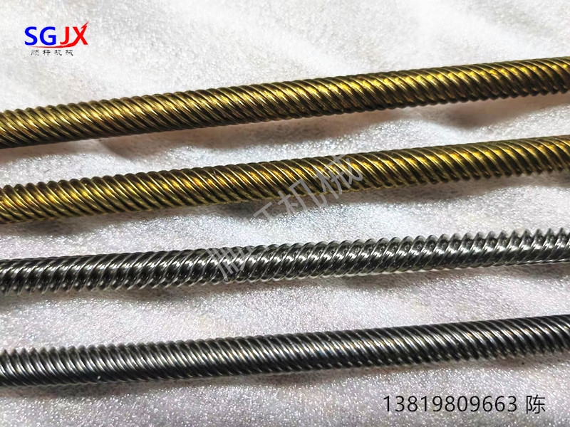 鍍（dù）鋅發黑非標高強度梯形絲杠牙條（tiáo）全螺紋多頭（tóu）異形絲杆及螺母